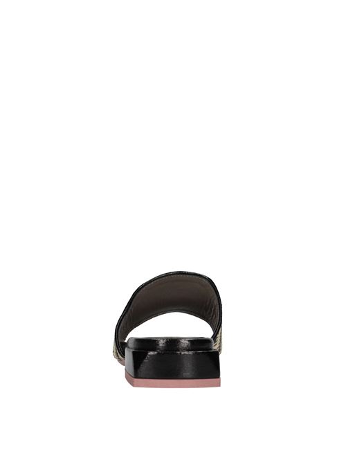 Mules in rafia LORENZO MARI | SAMU MAG 20 RAFIA/NAPLAKBEIGE-NERO